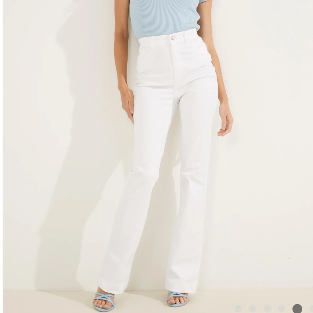 Guess pure white pop 70s jeans boot cut
